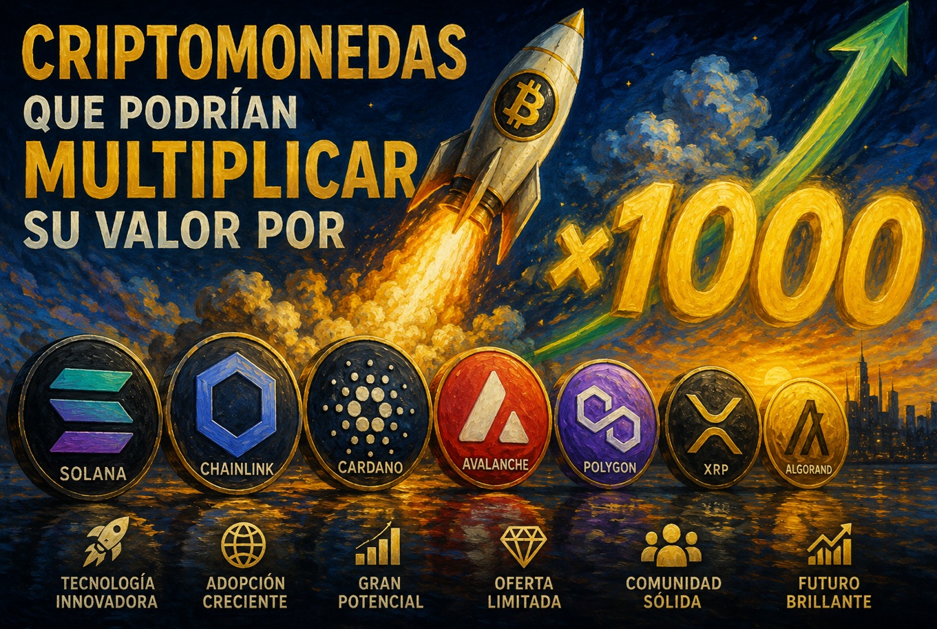 Criptomonedas que podrían multiplicar su valor por 1000: qué debe hacer un inversor en criptomonedas