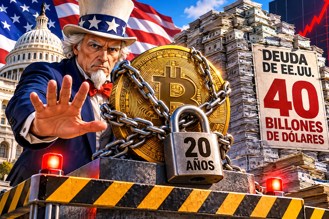 ¿Estados Unidos bloqueará el bitcoin durante 20 años ante una deuda de más de 40 billones de dólares?