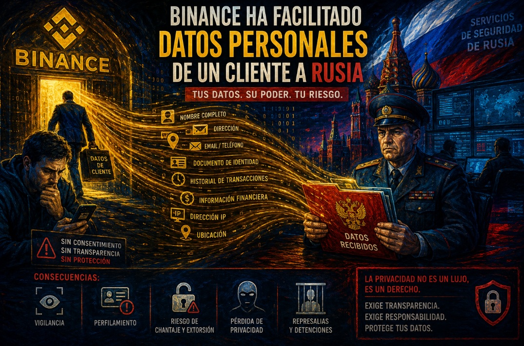 Tus inversiones en criptomonedas han dejado de ser anónimas: Binance ha facilitado datos personales de un cliente a Rusia