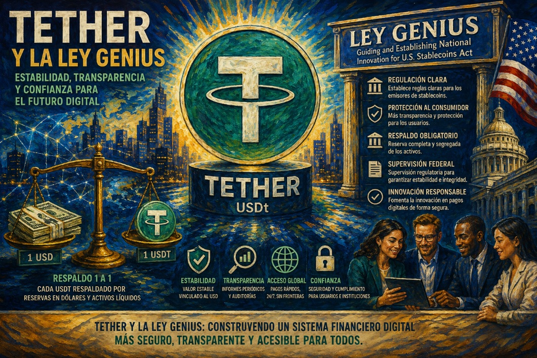 Tether y la Ley GENIUS: cómo la nueva ley estadounidense cambiará el futuro del USDT y de todo el mercado de las stablecoins